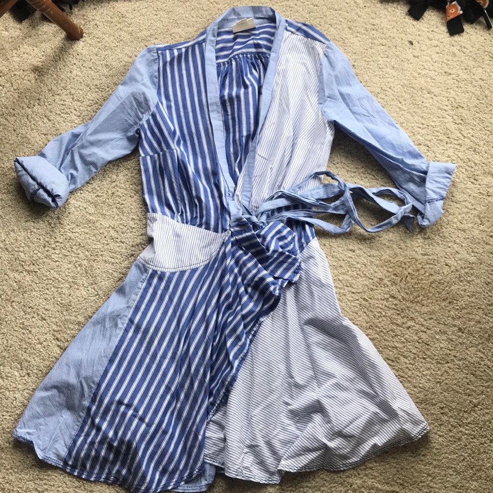 Denim wrap dress